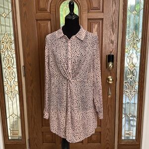 023 Torrid Baby Pink Animal Print Tunic Top